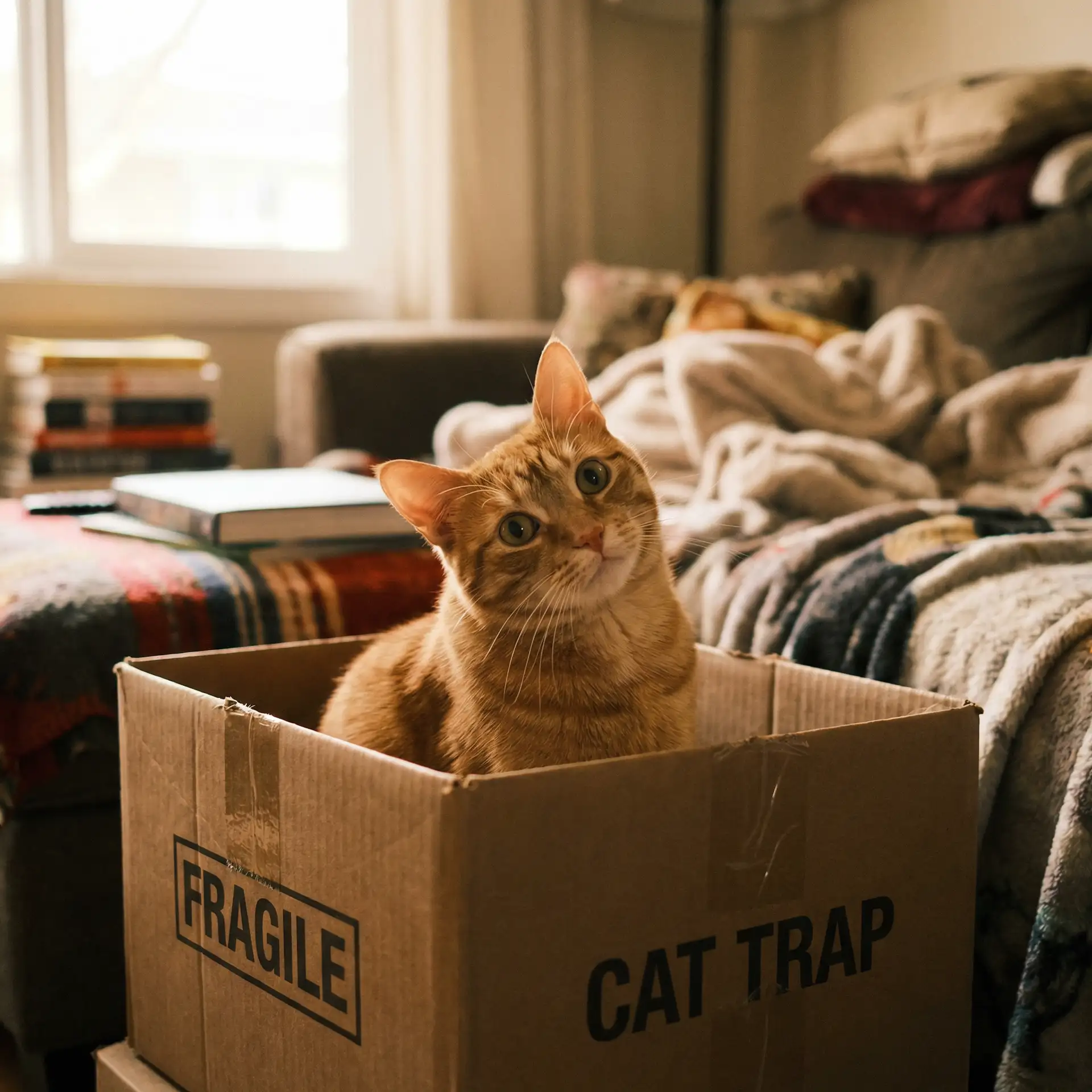 橘猫躲在纸箱里 - 80s手机电影在线天堂